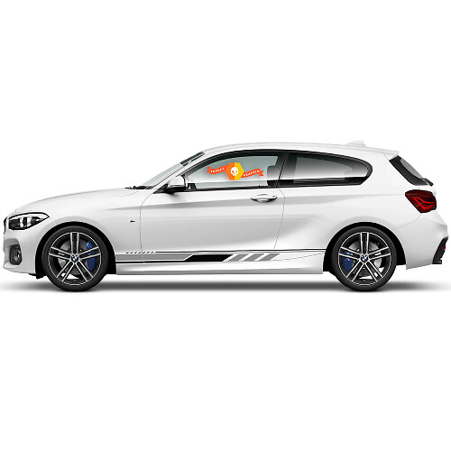 2x Autocollants en vinyle Stickers graphiques côté BMW Série 1 2015 bande de bas de caisse
