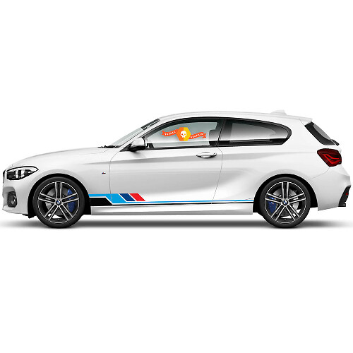2x Autocollants en vinyle Stickers graphiques côté bmw 1 série 2015 bandes de bas de caisse nouvelles
