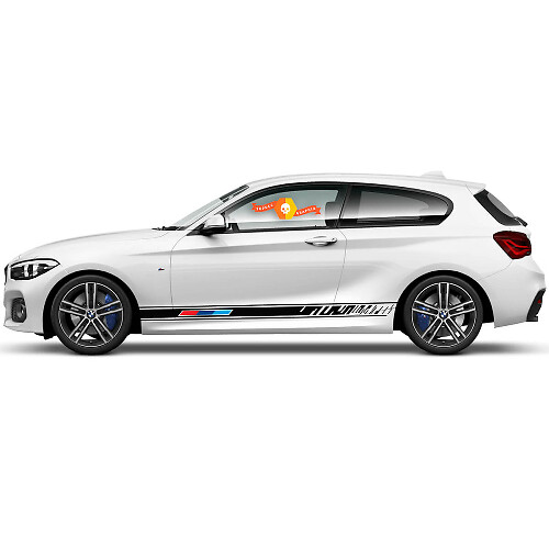 2 x Autocollants en vinyle Graphiques Stickers côté bmw 1 série 2015 bandes de bas de caisse effondrement
