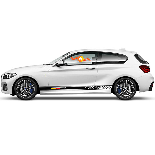 2 x Autocollants en vinyle Stickers graphiques côté BMW Série 1 2015 bandes de bas de caisse Allemagne
