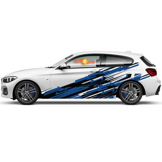 2 x Autocollants graphiques en vinyle latéraux BMW Série 1 2015 grand élégant
