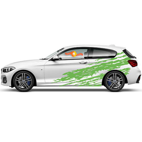 2 x Autocollants graphiques en vinyle pour les côtés de la BMW Série 1 2015 eco neufs
