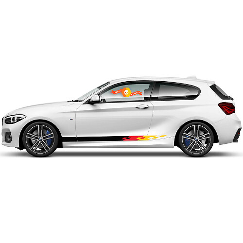 2 x Autocollants en vinyle Stickers graphiques côté bmw 1 série 2015 palette de bas de caisse drapeau Allemagne
