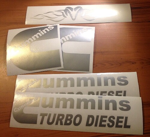 Kit d'autocollants en vinyle Diesel Cummins Power Wagon pour Dodge Ram