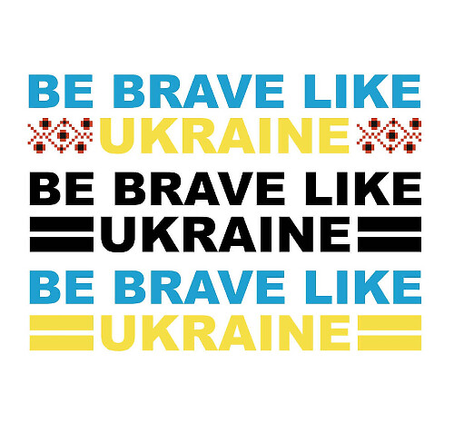 Ensemble d'autocollants vinyle Soyez Courageux comme l'Ukraine pour voitures