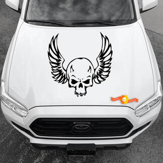 Décalcomanies en vinyle Autocollants graphiques Capot de voiture Grand crâne avec des ailes dessin Memento Mori 2022
