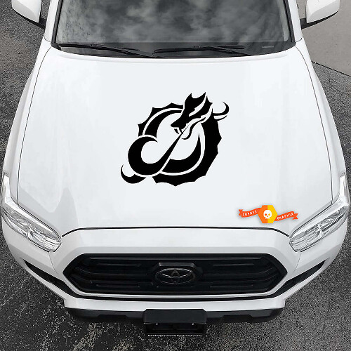 Autocollant en vinyle capot Dragon abstrait pour voitures