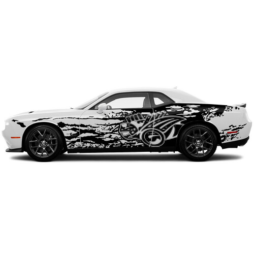 Autocollant vinyle latéral Super Bee pour Dodge Challenger