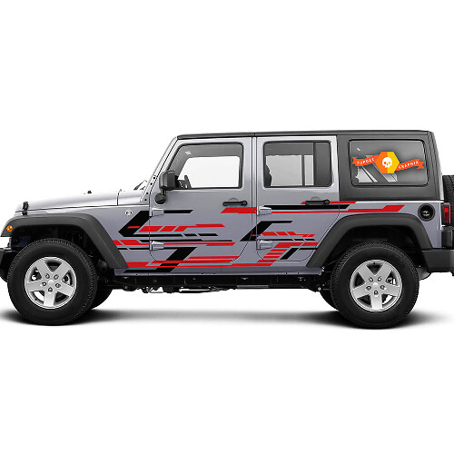 Autocollant JEEP neuf en 2 couleurs, autocollant de boue latéral pour portière Wrangler
