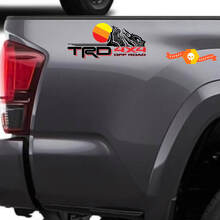 Autocollant Vinyle Latéral Vintage Logo Topographique TRD pour Toyota Tacoma_2