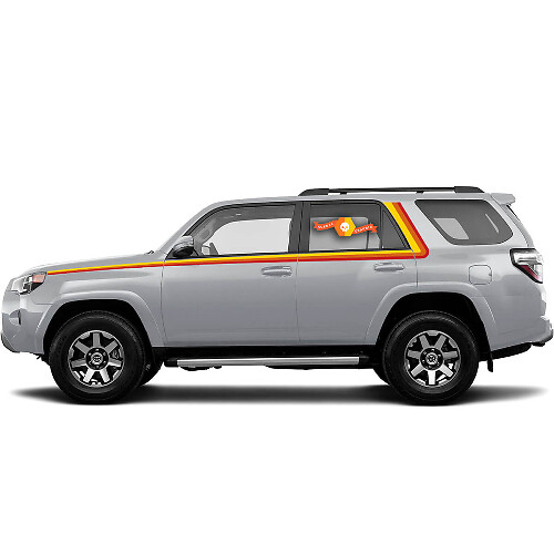 Kit d'autocollants en vinyle style vintage pour bandes latérales pour Toyota 4Runner