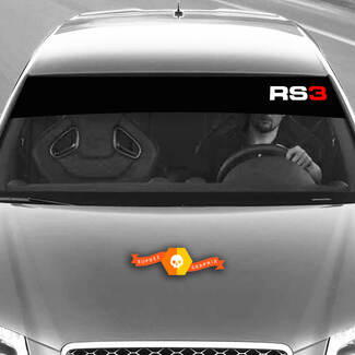 Décalcomanies en vinyle Stickers graphiques pare-brise RS3 Audi sunstrip Racing 2022
