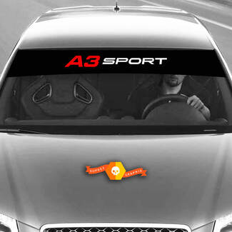 Décalcomanies en vinyle Stickers graphiques pare-brise A3 Sport Audi sunstrip Racing 2022
