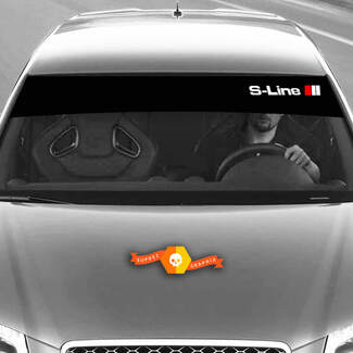 Décalcomanies en vinyle Stickers graphiques pare-brise S-line Audi sunstrip Racing 2022
