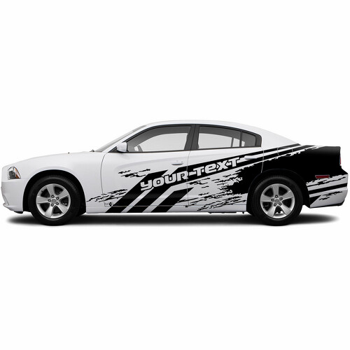 Autocollant vinyle latéral style détruit personnalisé pour Dodge Charger
