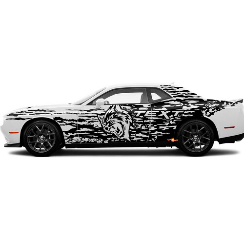 Autocollant Vinyle Personnalisé Wildcat Splash Side pour Dodge Charger