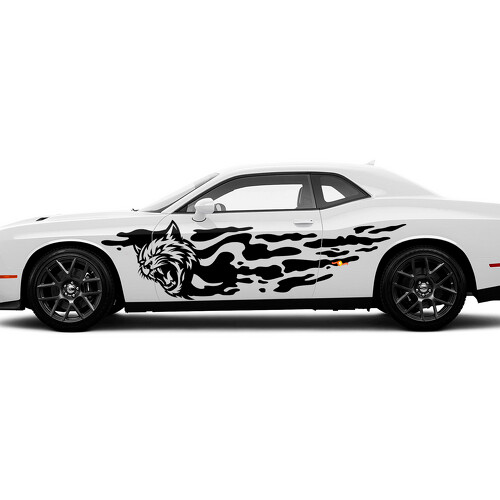 Autocollant en vinyle latéral Wildcat Mud Splash pour Dodge Charger