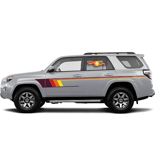 Autocollant Vinyle Latéral à Rayures Style Vintage pour Toyota 4Runner