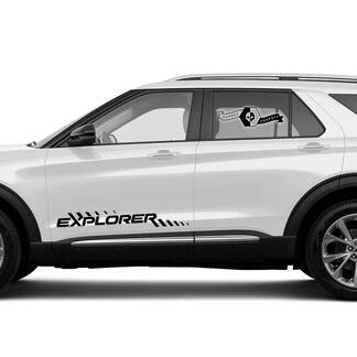 2021 Ford Explorer 2x Logo Autocollants de porte Autocollants latéraux Vinyle graphique

