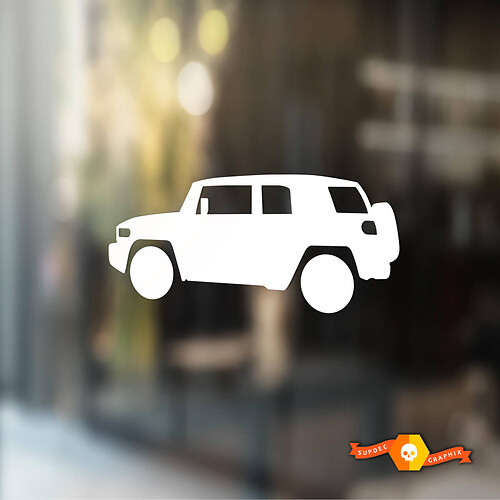 Sticker vinyle universel silhouette FJ Cruiser pour Toyota FJ Cruiser