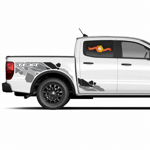 Texte personnalisé Camouflage Autocollant Latéral de Protection de Benne Sticker Vinyle Graphiques pour Musclecar camion camion puissant 2022