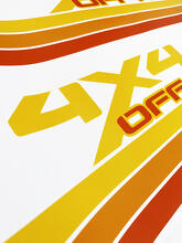 Kits graphiques - Rubicon Rétro Vintage 4x4 Kit de bandes de course hors route sportives en vinyle pour Jeep Gladiator
 3