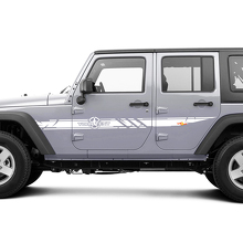Kit de décalcomanies en vinyle personnalisées usées avec étoiles latérales Army pour Jeep Wrangler_2
