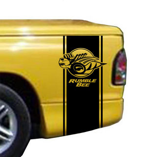 Kit de bandes de lit Rumble Bee compatible avec le bâton de décalcomanie en vinyle pour camion Dodge Ram