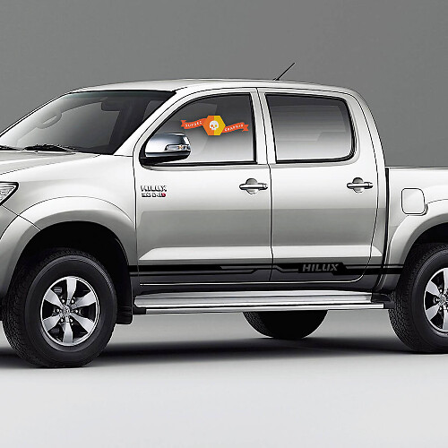 Paire Autocollants en vinyle pour panneau latéral Toyota Hilux Décalcomanies graphiques autocollant de rallye
