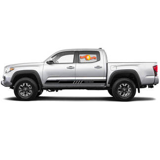 Paire de nouvelles rayures pour 2015-2021 Tacoma Side Rocker Panel Vinyl Stickers Decal fit to Toyota Tacoma
