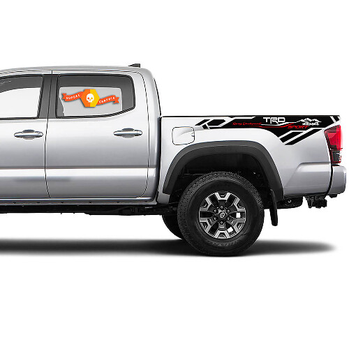 2 Autocollants en vinyle TRD 4x4 pour les montagnes latérales du lit Tacoma fors Toyota Tacoma
