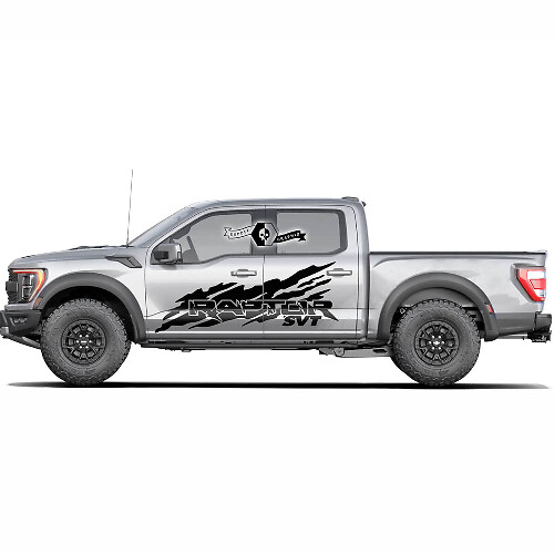 Ford F-150 Raptor 2022 Autocollants de décalcomanie latérale Splash Graphics pour portes latérales
