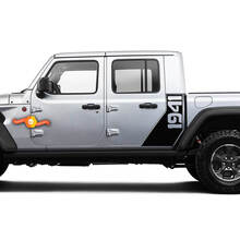 Jeep Gladiator latérale War 1941 Decal Star Factory Style Body Vinyl Graphic Stripes Kit 2018-2021 2