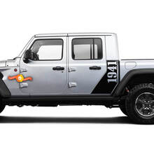 Jeep Gladiator latérale War 1941 Decal Star Factory Style Body Vinyl Graphic Stripes Kit 2018-2021 4