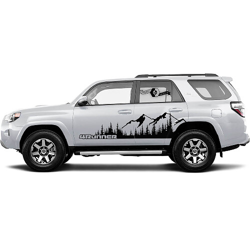 Autocollant Vinyle Paysage Forêt de Montagnes Latéral pour Toyota 4Runner