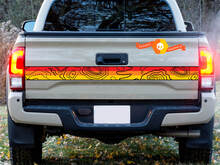 Autocollant de décalcomanie à rayures avec carte topographique Couleurs vintage pour TRD OFF ROAD TOYOTA TACOMA FJ CRUISER 4RUNNER TUNDRA 4