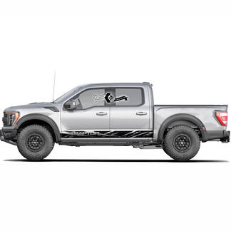 2x Ford F150 Raptor Side Rocker Distressed Panel Vinyl Stickers Decal Vinyl Stickers graphiques rallye autocollant kit
