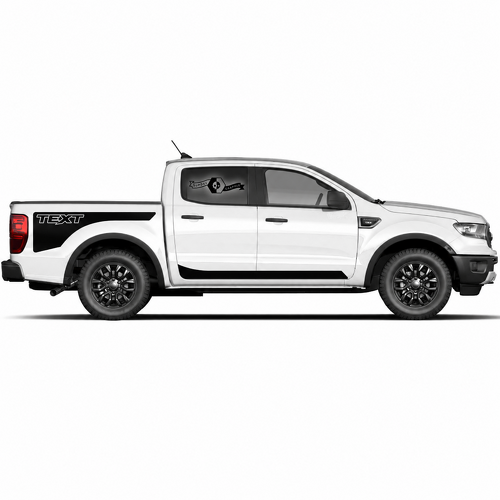 Set de 2 Autocollants Décoratifs Personnalisés pour Côtés de Benne et Bas de Caisse pour Musclecar, camion puissant 2020-2022