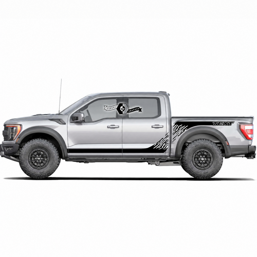 Texte personnalisé Griffure latérale Autocollants graphiques de bas de caisse et de caisse Set de 2 pour Musclecar camion camion puissant 2020-2022