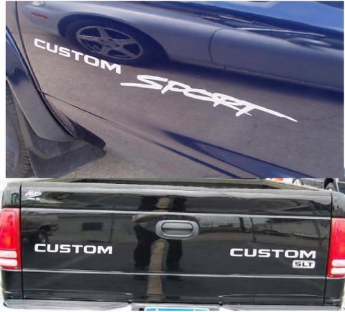 Kit de lettrage sportif personnalisé Autocollant vinyle latéral hayon pour Dodge Dakota