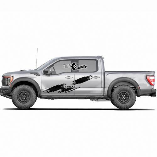Texte personnalisé Autocollants Logo usé pour portes Graphiques latéraux Paire pour Musclecar camion camion puissant 2020-2022
