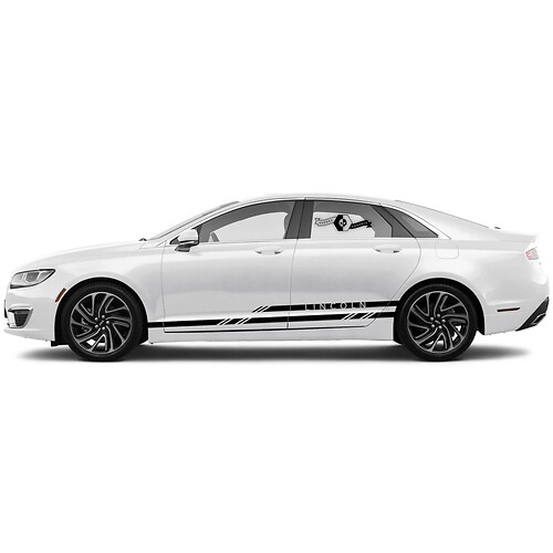 2 X Lincoln MKZ Doors Stripes Rocker Panneer côté Vinyl Decals Graphics Sticker