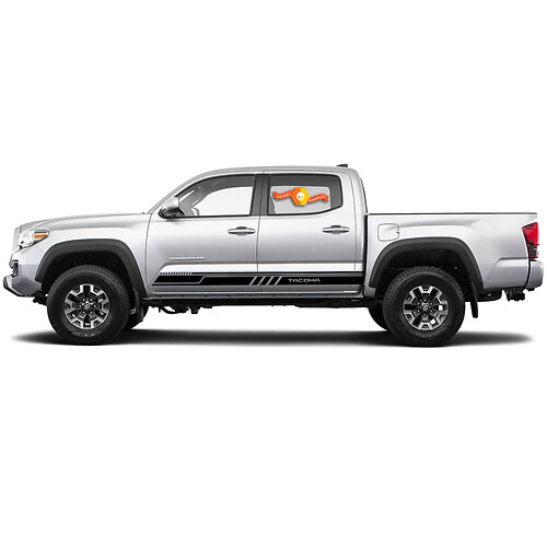 Moderne 2x Stripes pour 2015-2021 Toyota Tacoma Side Rocker Panel Vinyl Stickers Decal fit to Toyota Tacoma Modern
