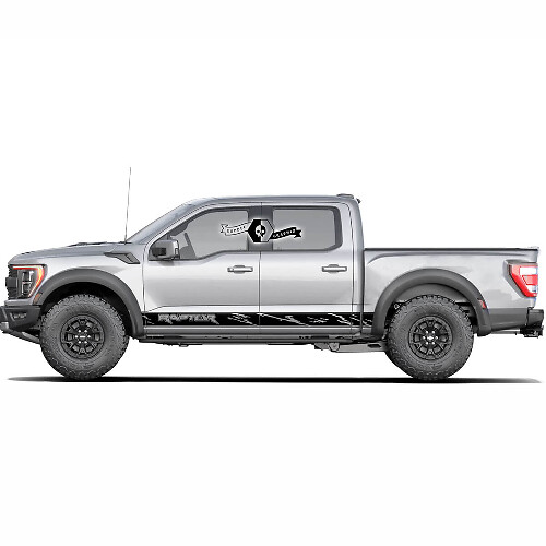 2x Autocollants vinyle pour panneau latéral Ford F150 Raptor Autocollants vinyle Décalcomanies graphiques autocollant de rallye
