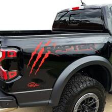 2x Nouveau Ford F150 Raptor 2022 2 Couleurs Lit Side Lit Graphique Sticker Sticker 4