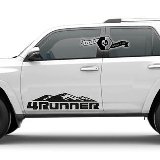 2x 4Runner 2023 Autocollants de montagne en vinyle pour porte latérale Autocollants à rayures pour Toyota 4Runner TRD

