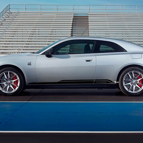 Autocollant Vinyle à Bandes Doubles Marque pour Bas de Caisse Dodge Charger Électrique