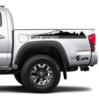 Paire Toyota Tacoma Side Bed Rocky Mountain Forest Sticker Sticker Graphics
