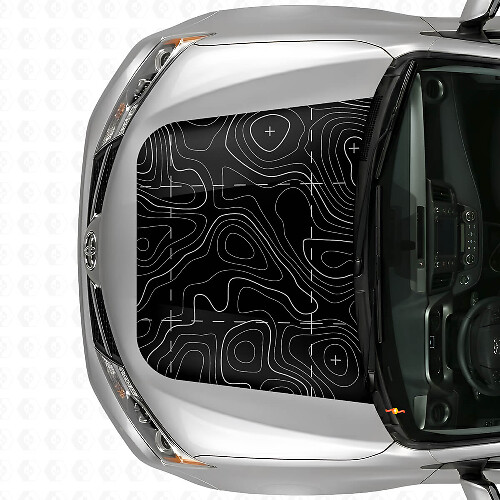 Autocollant Vinyle Relief Topographique Capot Pour Toyota RAV4 2016