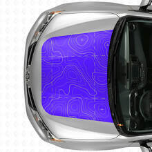 Autocollant Vinyle Relief Topographique Capot Pour Toyota RAV4 2016_2